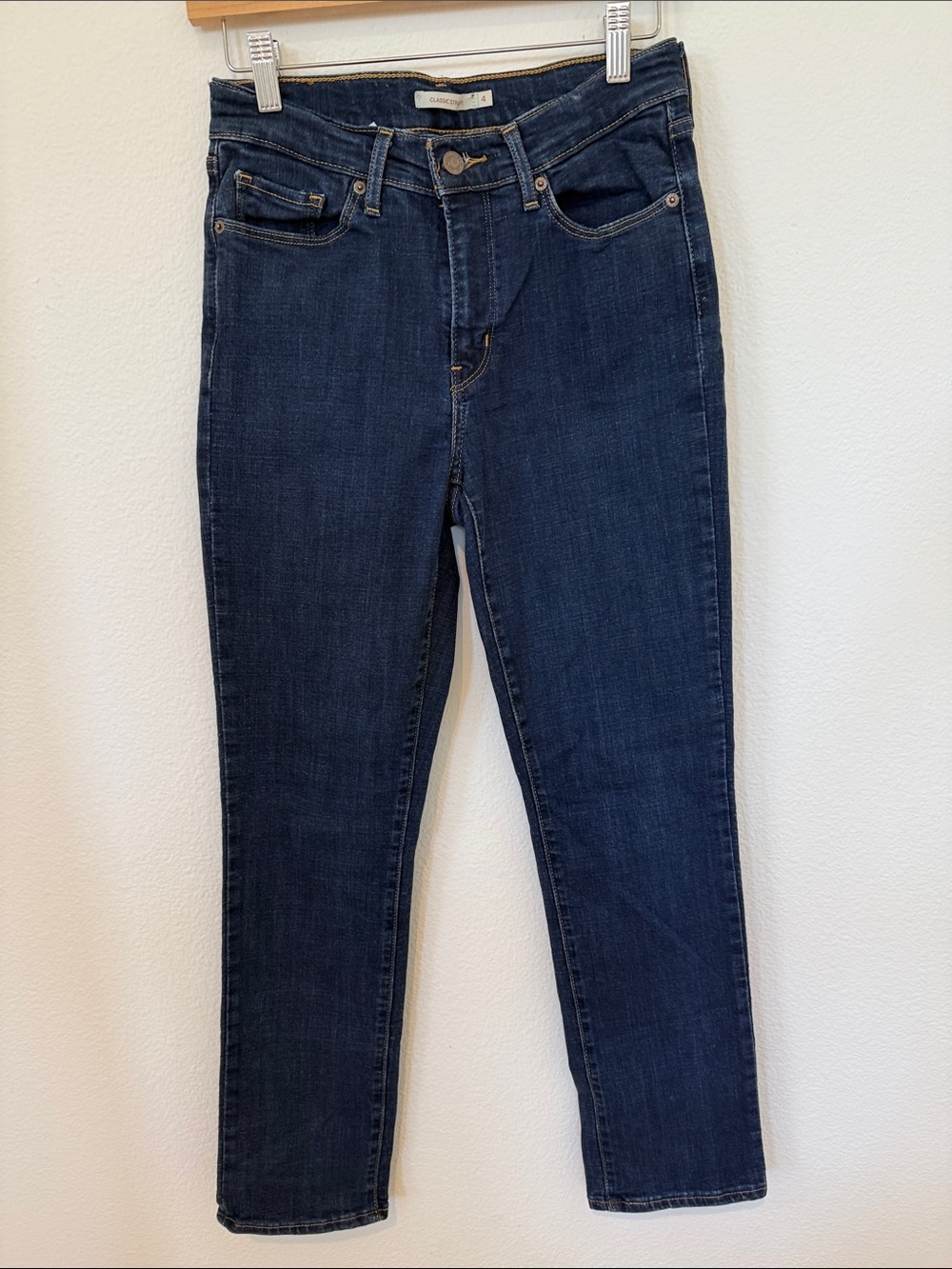 Levi's Women's Straight-Leg Jeans in Deep Indigo 4